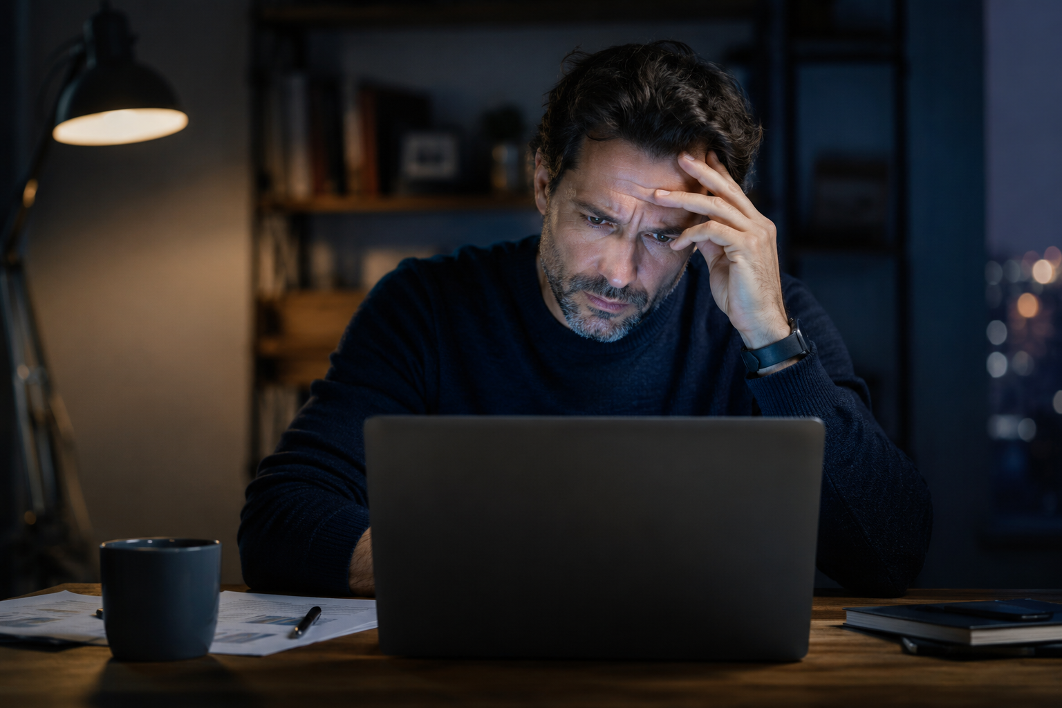 A worried man